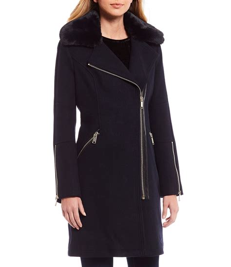 michael kors faux fur wool coat|michael kors discount coats.